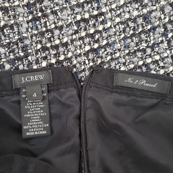 J. Crew Pencil Skirt in Midnight Tweed, Size 6 - Picture 6 of 8